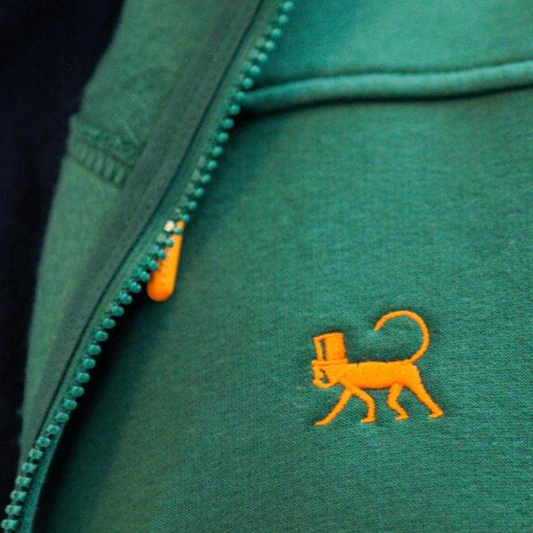 The Lébrett Clothing logo on an Empire Hoodie in Green