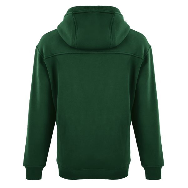 Image of the back of the Lébrett Empire Hoodie in Green.