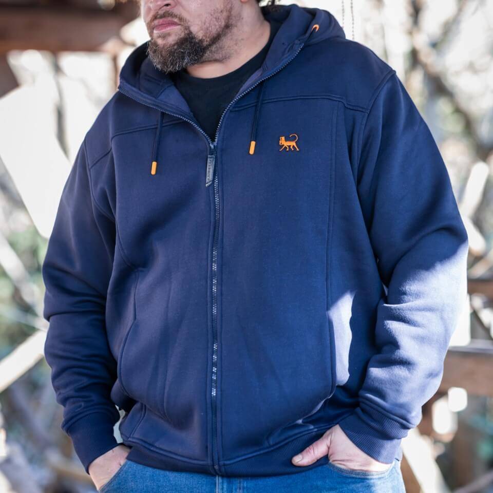 The Empire Hoodie in Navy. Lébrett Clothing for big guys, UK