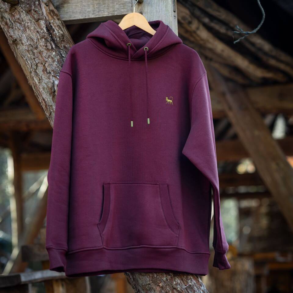 The Grove Hoodie in Plum. Lébrett Clothing for big guys.